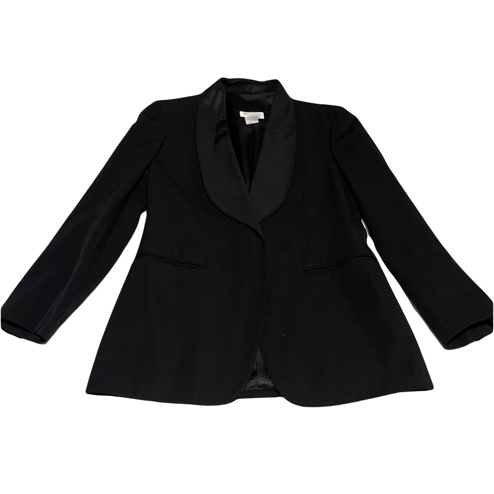 Alberto Biani one button black blazer career work designer Fall Winter  44
